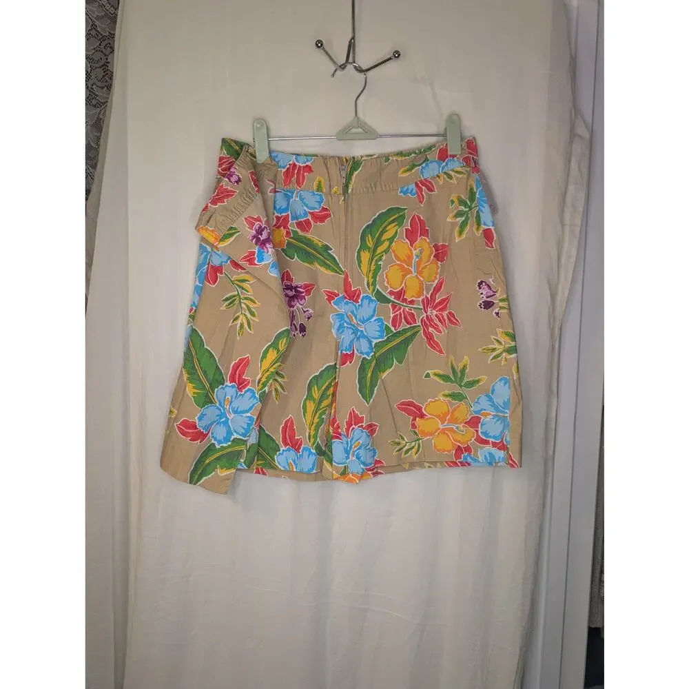 Colorful Hibiscus Skort